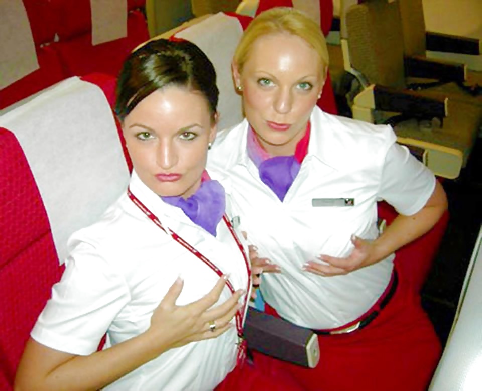 Stewardess and Airhostess in Nylons #32758704