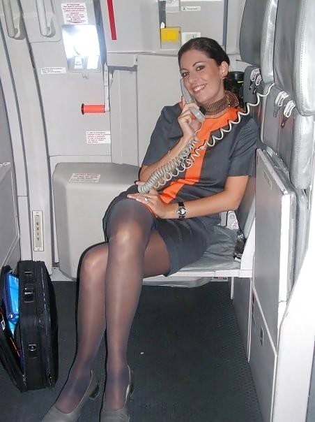 Stewardess e hostess in calze di nylon
 #32758712