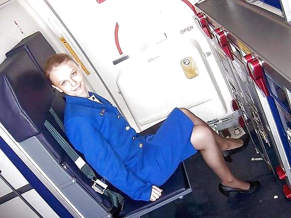 Stewardess and Airhostess in Nylons #32758726