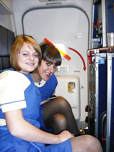 Stewardess and Airhostess in Nylons #32758739