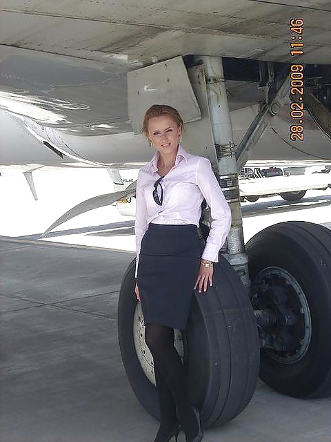 Stewardess and Airhostess in Nylons #32758751
