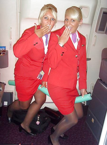 Stewardess and Airhostess in Nylons #32758761