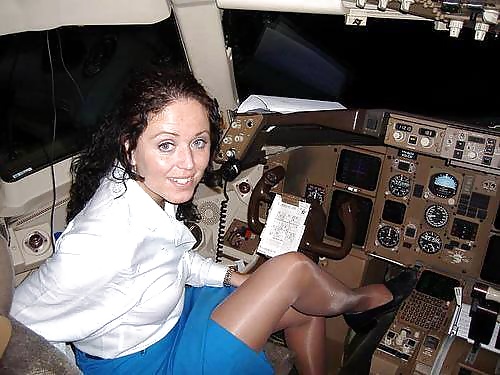 Stewardess and Airhostess in Nylons #32758764
