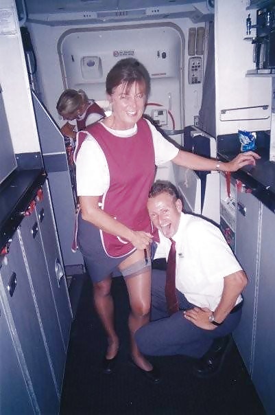 Stewardess and Airhostess in Nylons #32758794