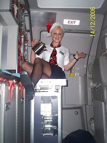 Stewardess and Airhostess in Nylons #32758845