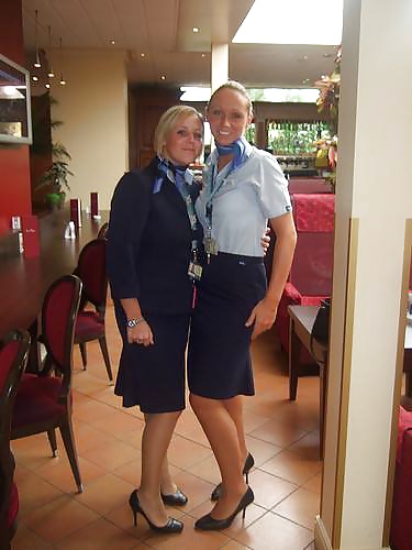 Stewardess Und Airhostess In Nylons #32758862