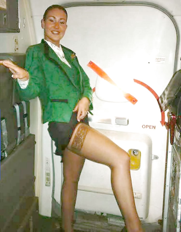 Stewardess and Airhostess in Nylons #32758869