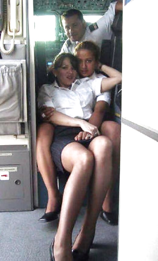 Stewardess and Airhostess in Nylons #32758887