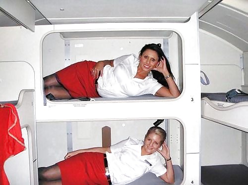 Stewardess and Airhostess in Nylons #32758893