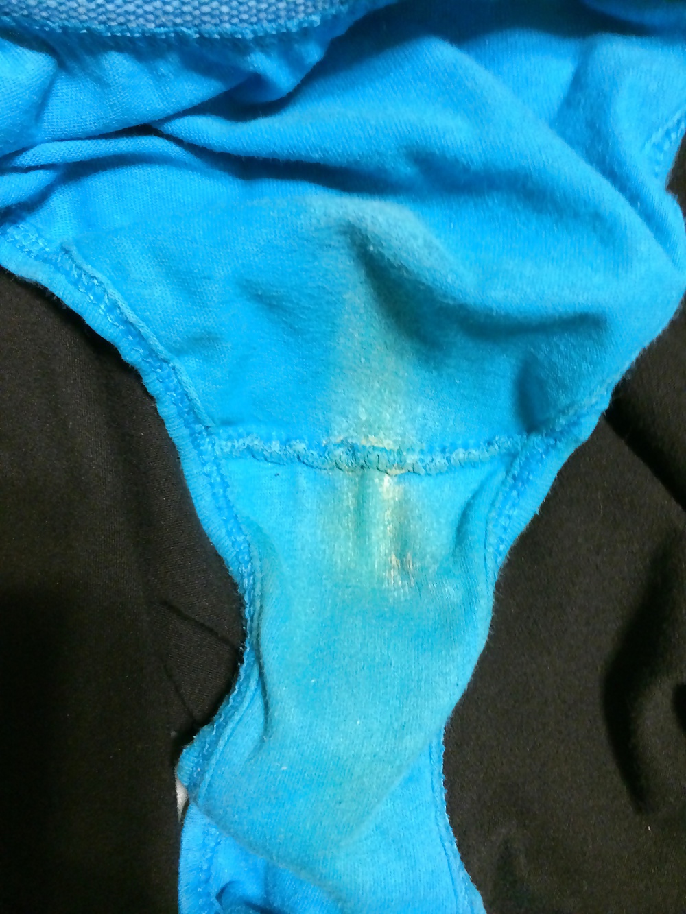 Wife in her blue cotton panties #29417659
