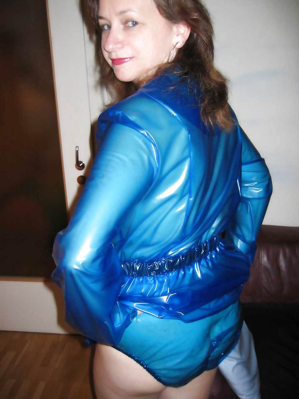 Wife in PVC Jacket and popper pants #23142230