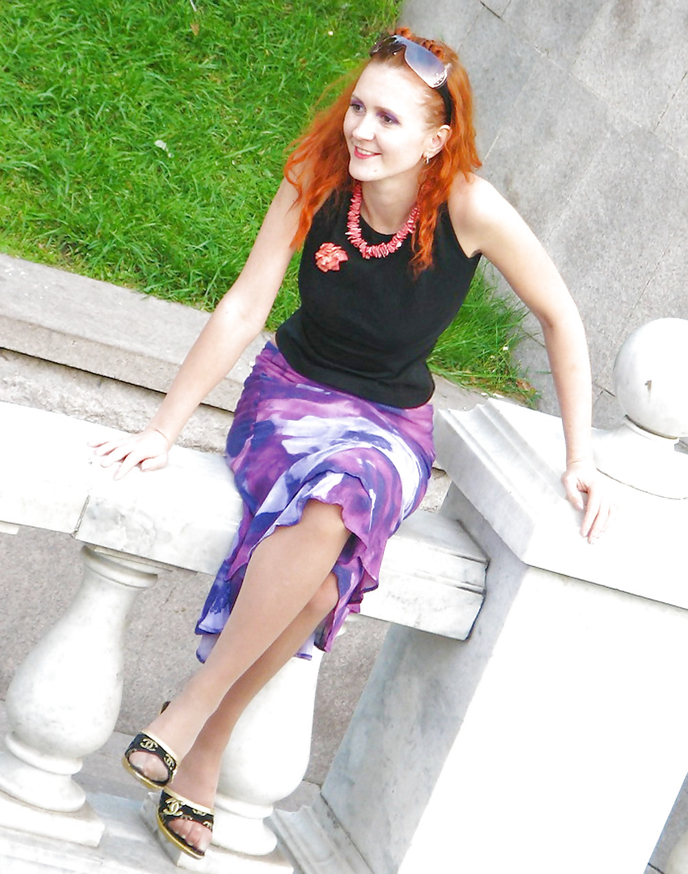 In The Streets 076 - Redhead Posing for Others #35619486