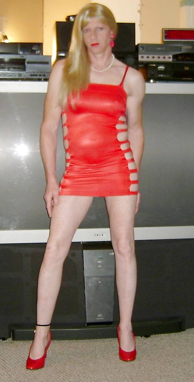 DEBBIE HEART IN MY RED STRAP DRESS #35679804