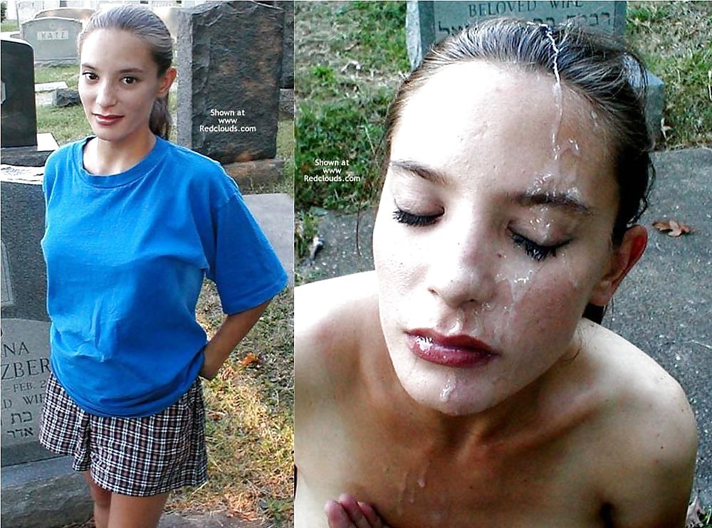 Before and after sex and facials. #23611790