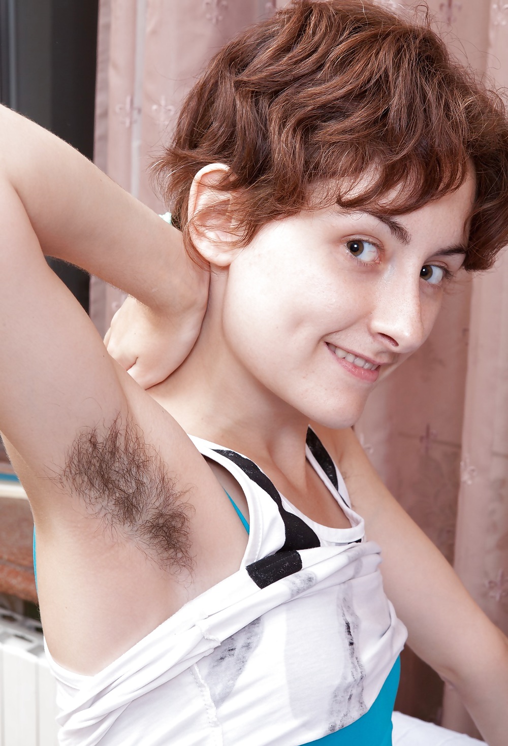 Girls with hairy, unshaven armpits A #37050059