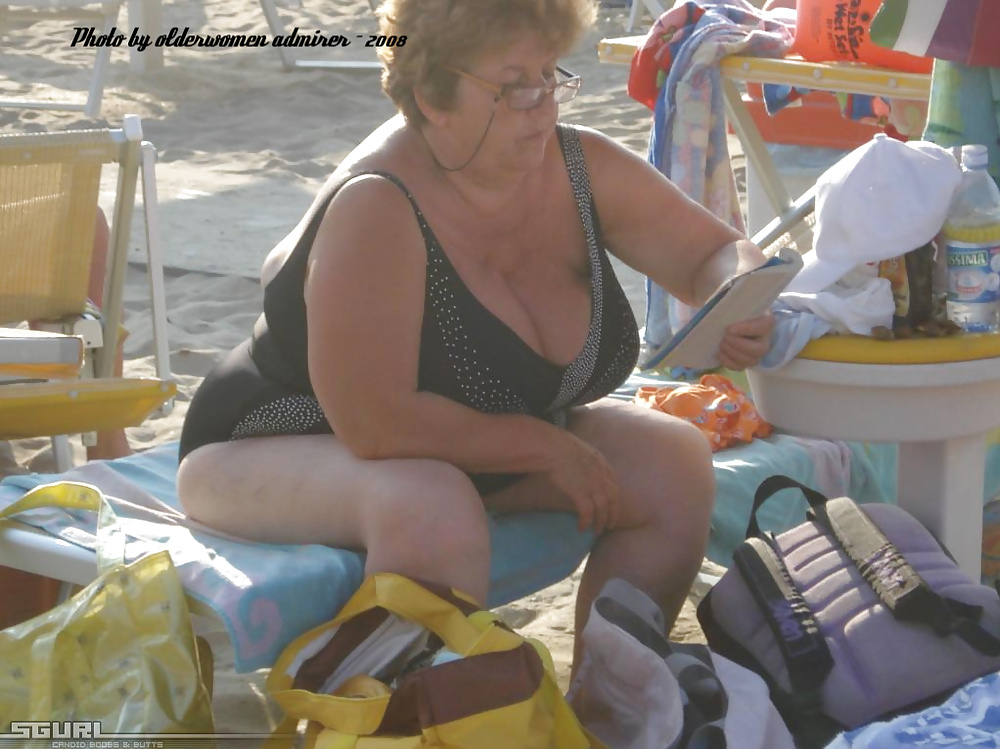 Matures and grannies on the beach #39165326