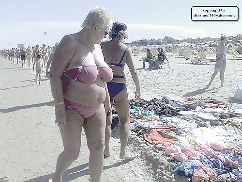 Matures and grannies on the beach #39165683