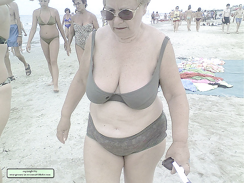 Matures and grannies on the beach #39165692