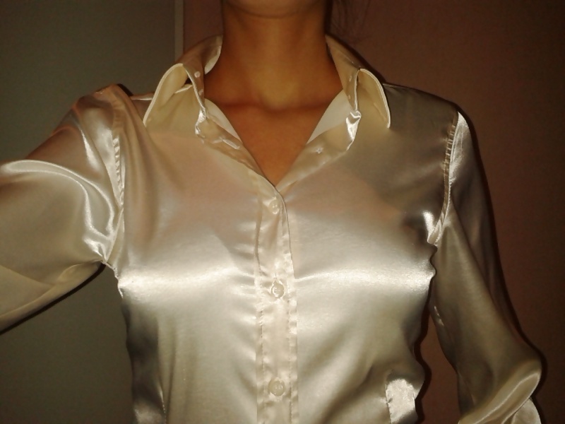 Light Colored Satin Blouses #33339693