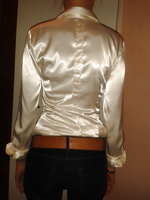 Light Colored Satin Blouses #33339698