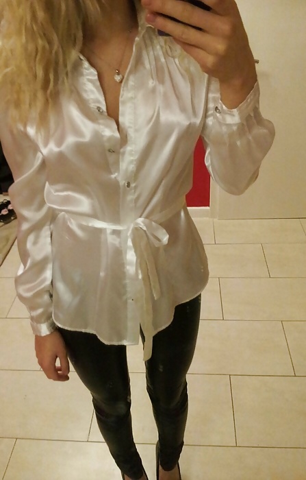 Light Colored Satin Blouses #33339731