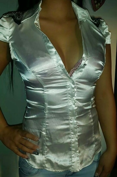 Light Colored Satin Blouses #33339741