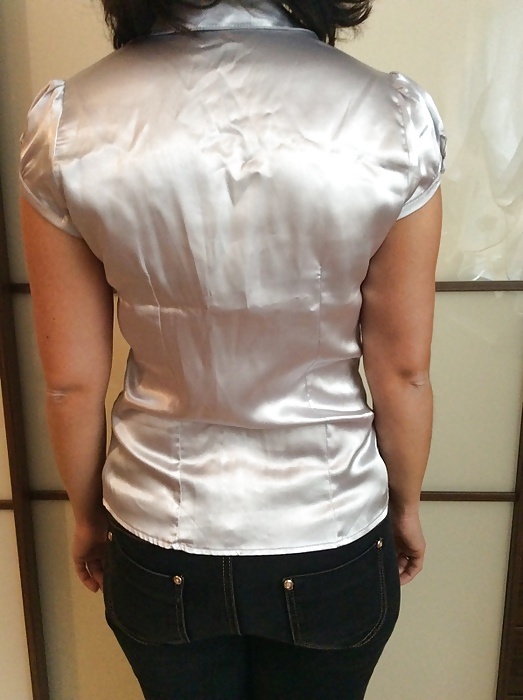 Light Colored Satin Blouses #33339784