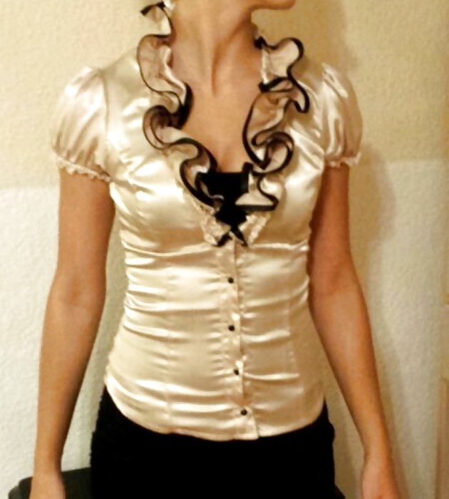 Light Colored Satin Blouses #33339789