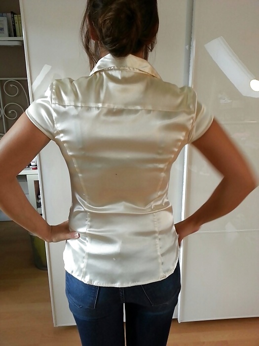 Light Colored Satin Blouses #33339826