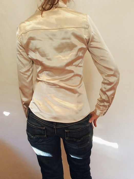 Light Colored Satin Blouses #33339841