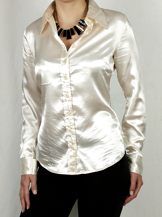 Light Colored Satin Blouses #33339883