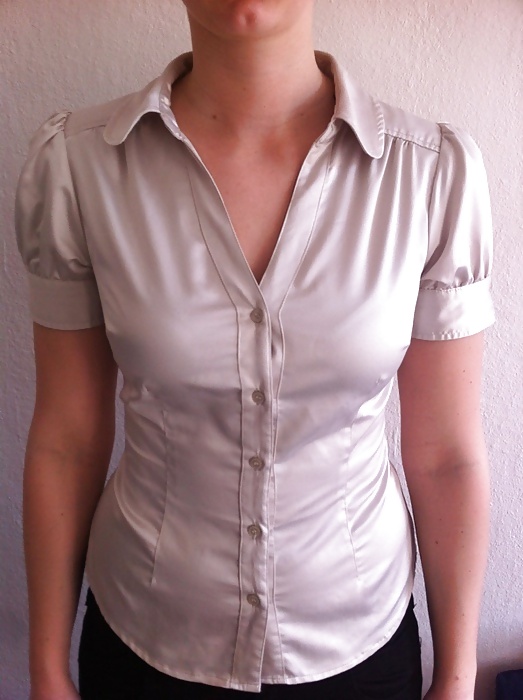 Light Colored Satin Blouses #33339989