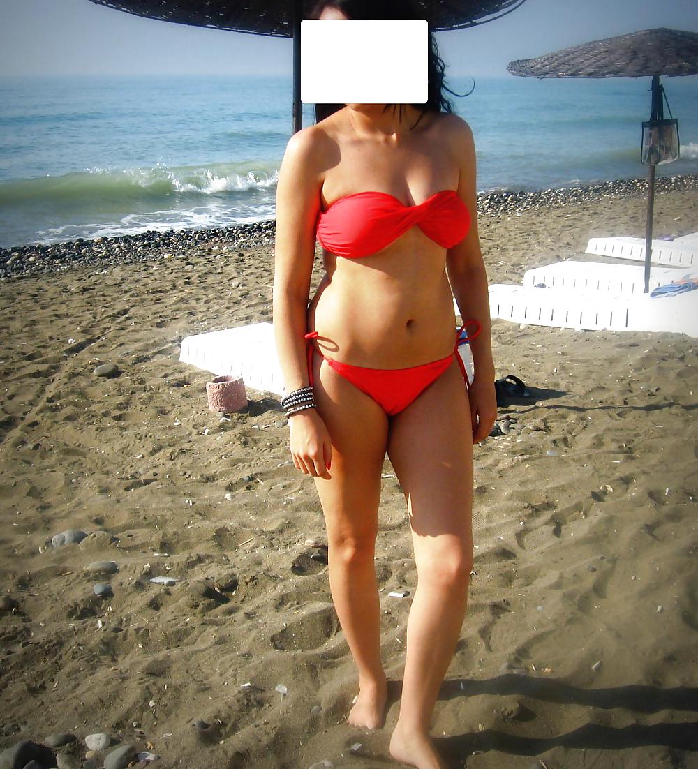 Turkish girl on beach #23153668