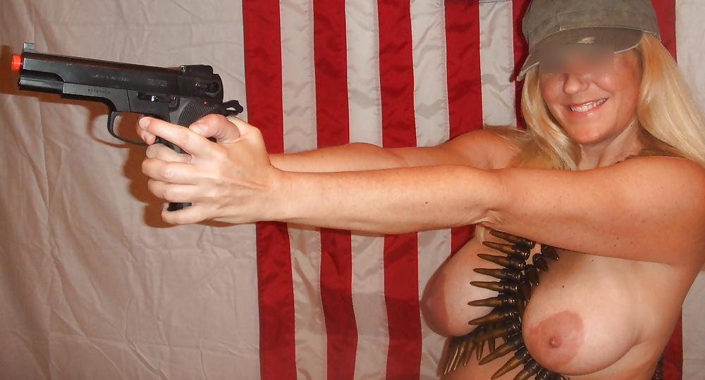 Mrs. Betty Boobman-fun with a toy gun #29646751