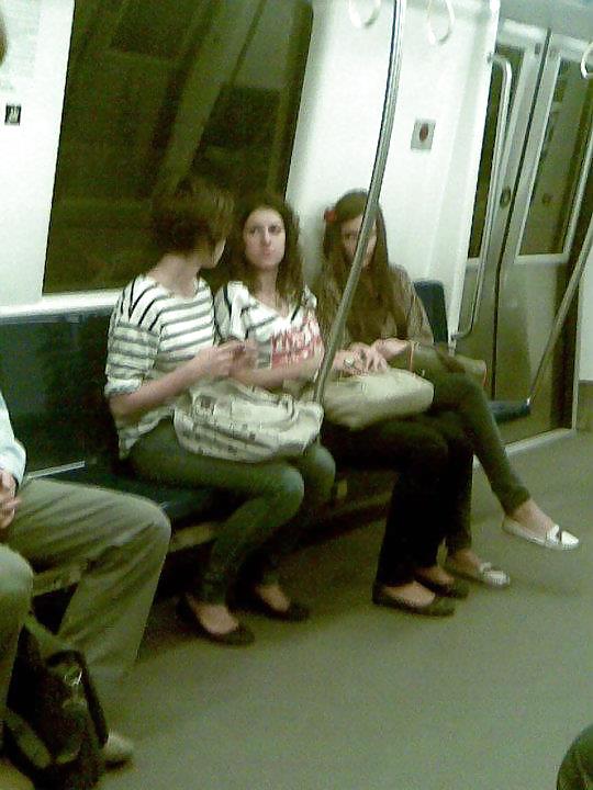 Teens girls in tren romanian-in metrou #23115293