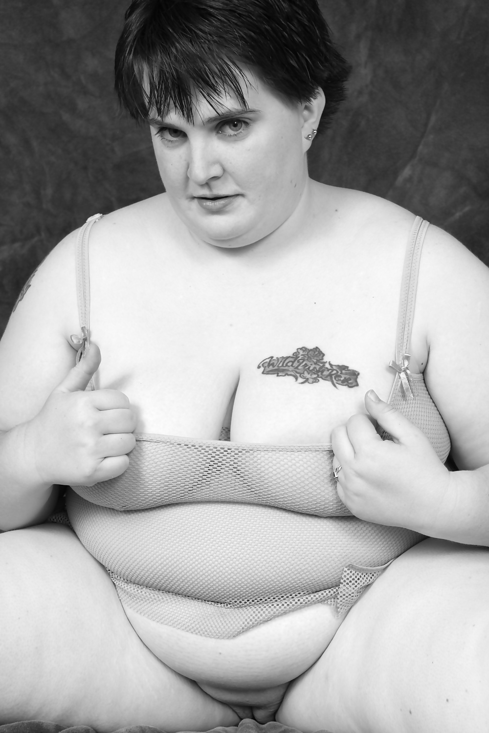Kaylee B & W Netzstrümpfe #39411207