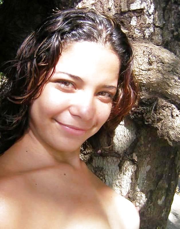 Beautiful latin girl in the river #36169497