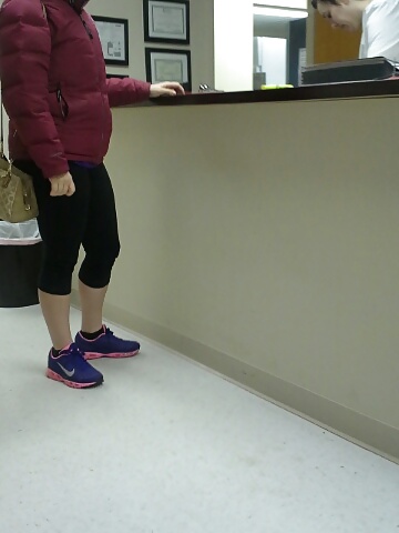 Candid Sneakers and Spandex Pants #24699985