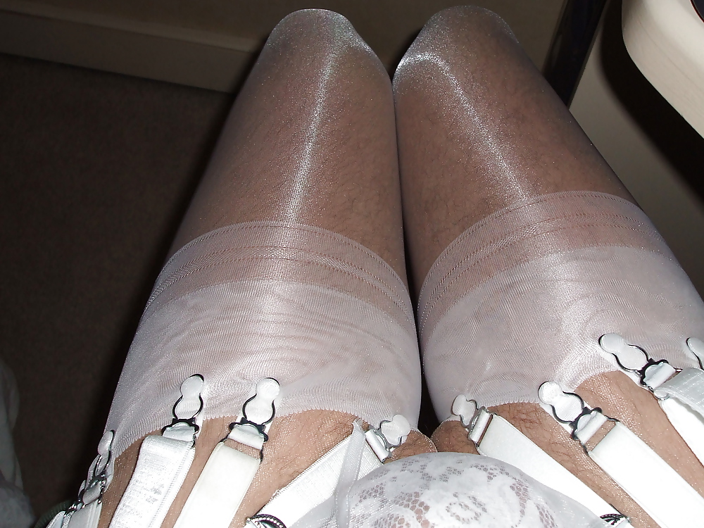 Stockings White Fully Fashioned #37664595