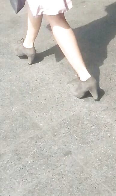 Spy sexy blonde skirt and feet romanian #39880930