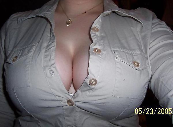 Cleavage and Down Blouse  #31069385