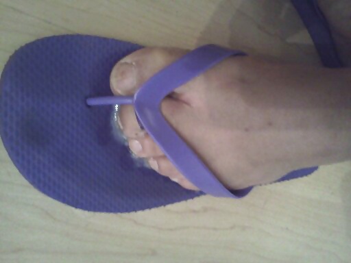 Lila-Flip-Flops Zehering #28362259
