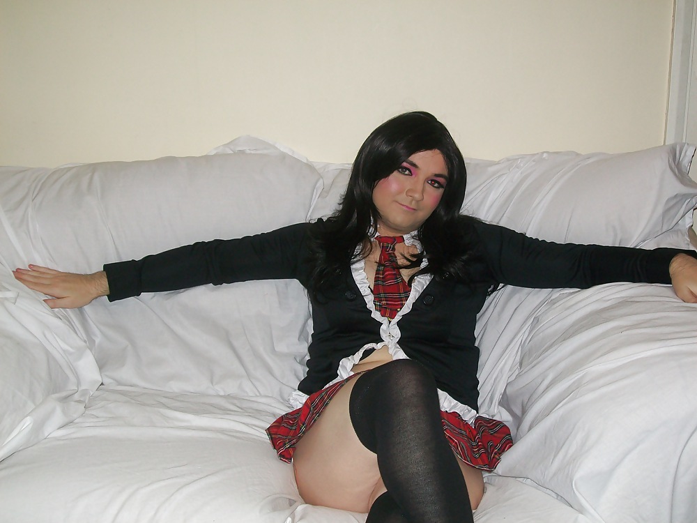 Crossdresser in school girl uniform #22870467