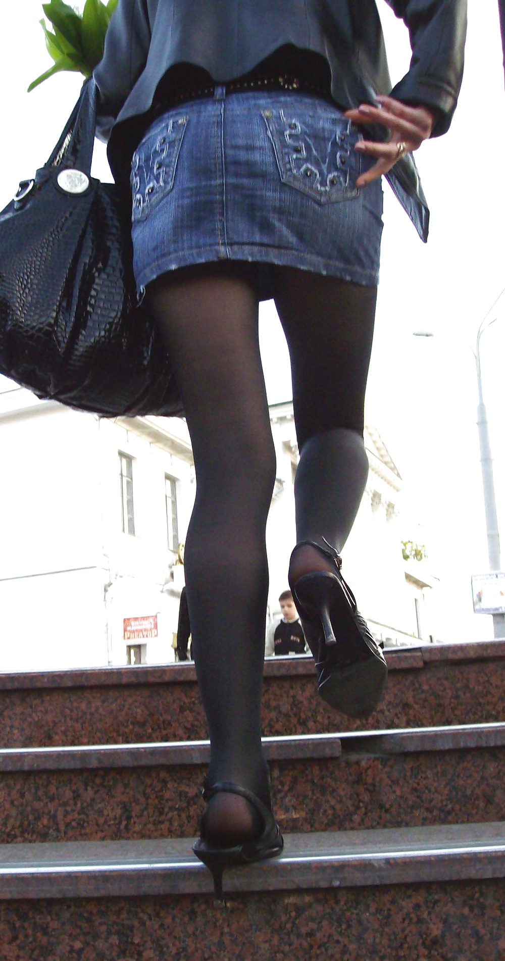 Nylon upskirt - just legs in nylon 6 #31301519