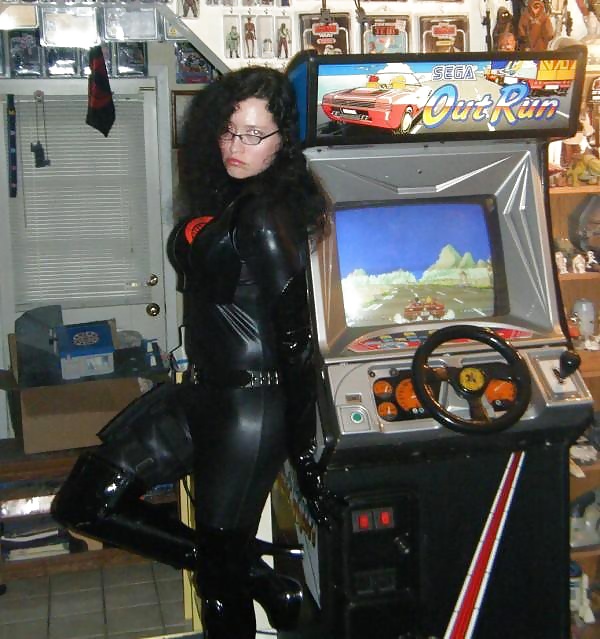Girl in PVC Fetish Outfits