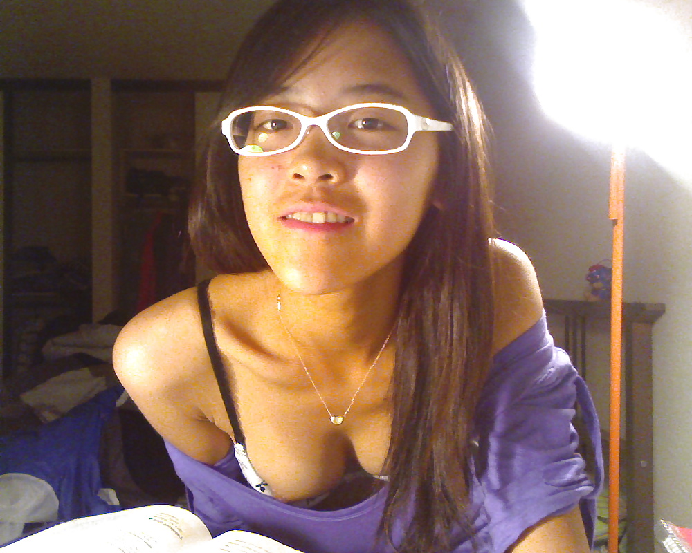 Sexy asian teen with glasses #30188207