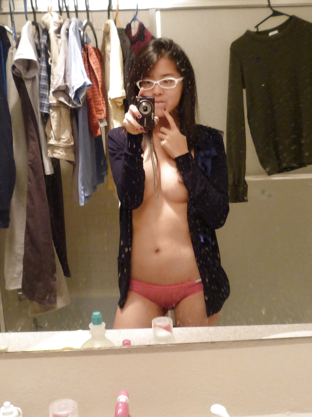 Sexy asian teen with glasses #30188265