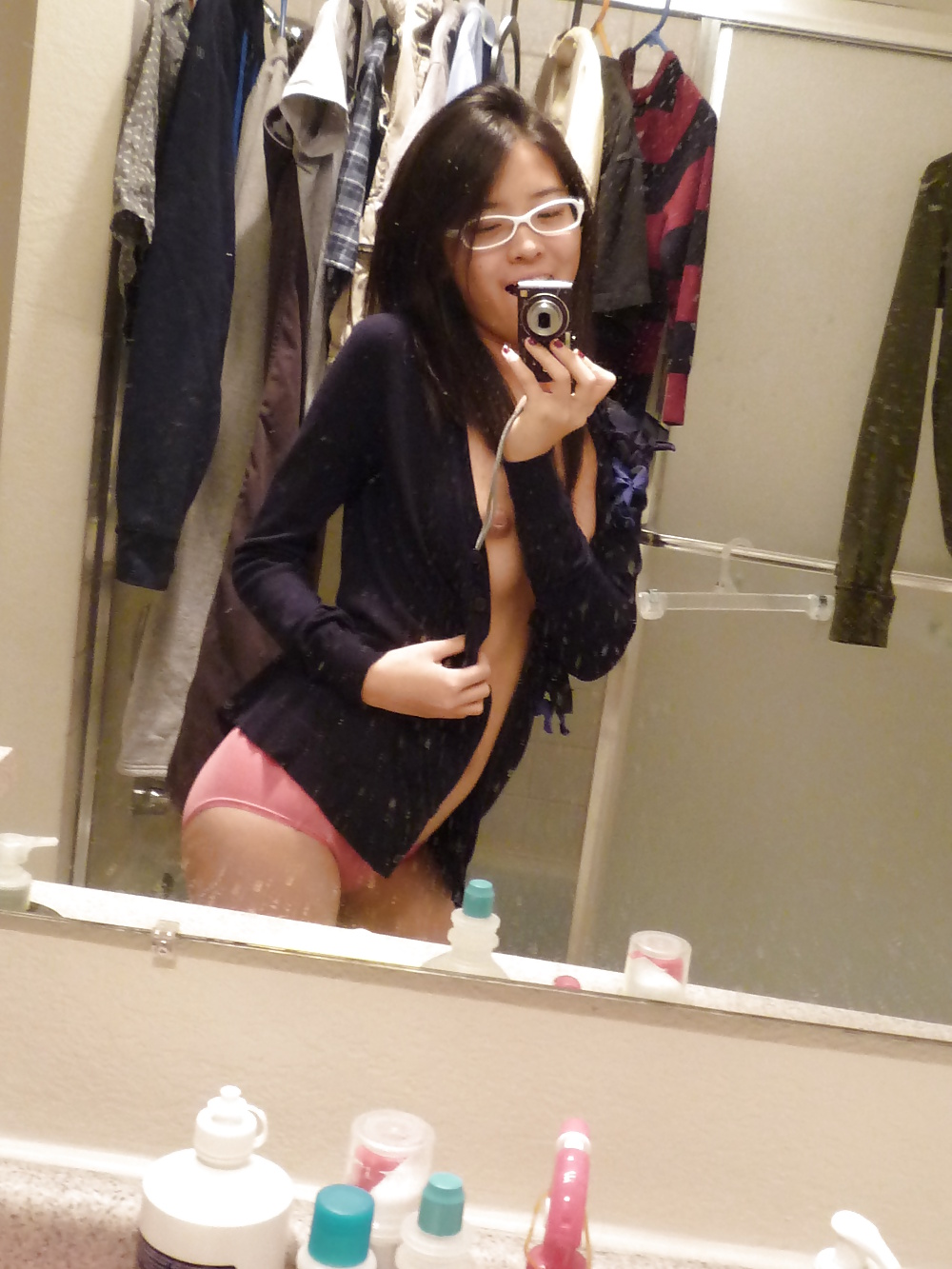 Sexy asian teen with glasses #30188314