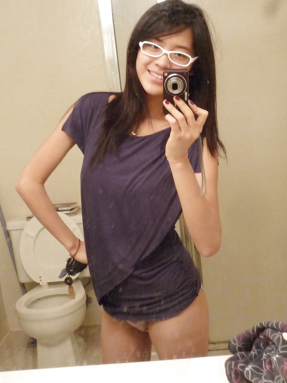 Sexy asian teen with glasses #30188319