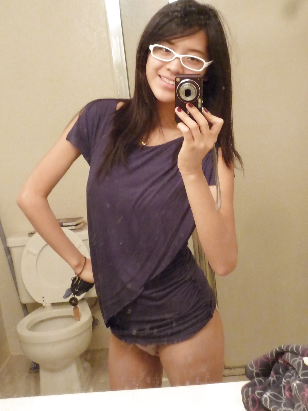 Sexy asian teen with glasses #30188350